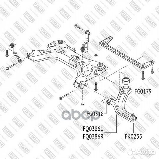 Рычаг подвески nissan Micra,Note 03- R front F