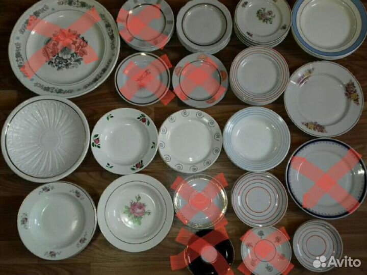 Тарелки (фарфоровая и фаянсовая посуда СССР)