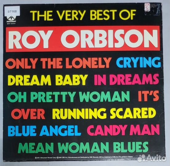 Винил Roy Orbison – The Very Best Of (Голландия)