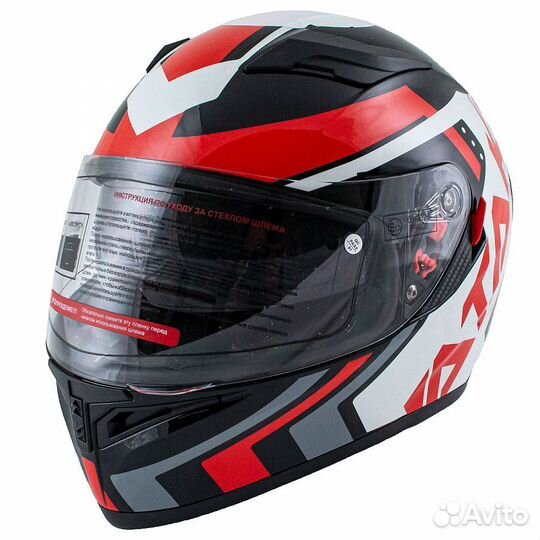 Шлем интеграл ataki JK316 Pattern оранжевый/белый