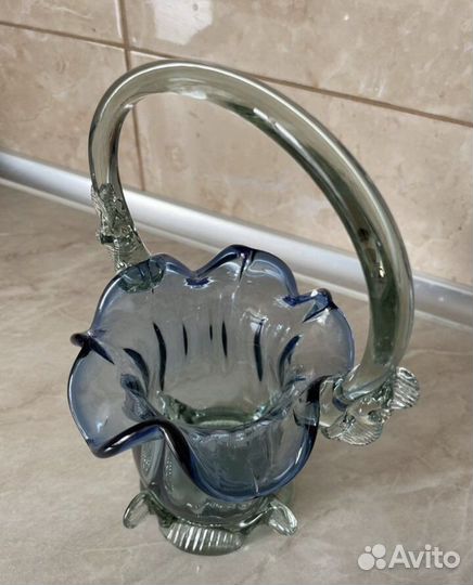 Ваза чешское стекло СССР