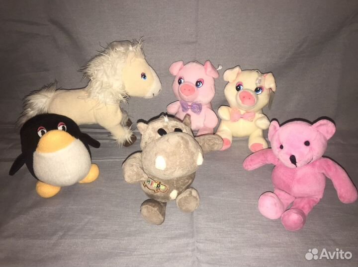 Игрушки мягкие, мешок для подарка