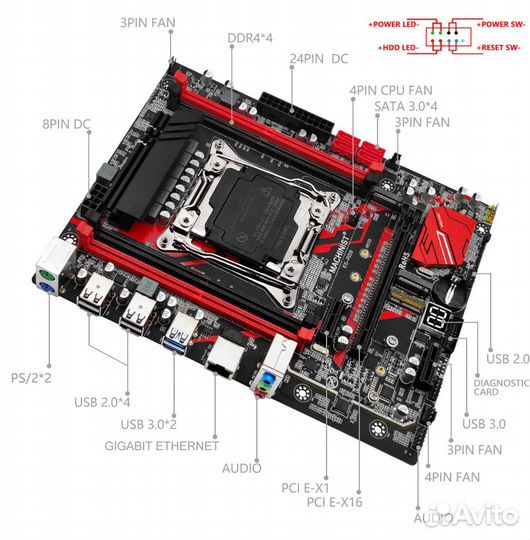 Комплект E5 RS9 X99, 2667 V4