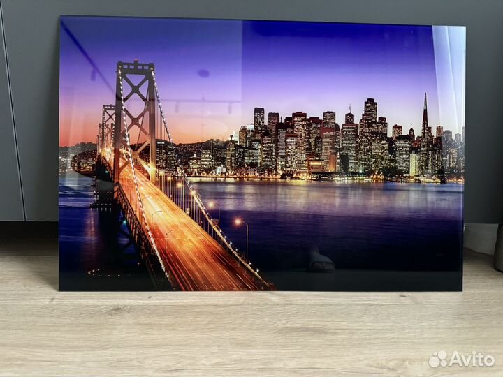 Картина на стекле интерьерная Нью-Йорк