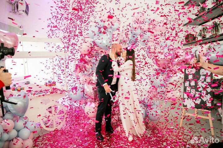 Тяжёлый дым, холодные фонтаны,конфетти бластер