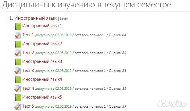 Тесты Витте муив Рейтинговые работы
