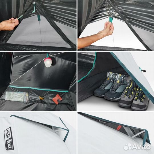 Палатка 3 местная Quechua fresh & black декатлон