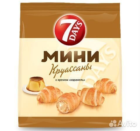 Опт - Круассан 7 Days Мини с кремом Карамель 30