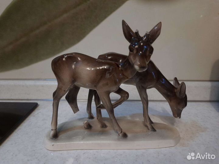 Две косули Хертвиг фарфор ГДР 1958
