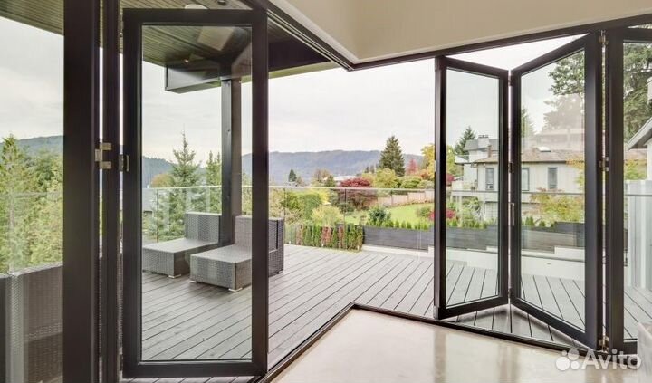 Остекление гармошка, порталы, сдвижные