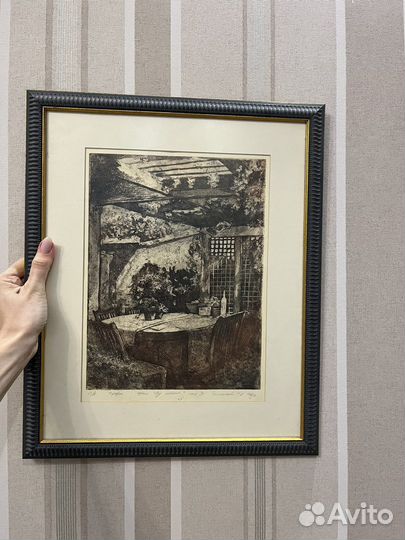 Картина графика, офорт по технологии Дюрера