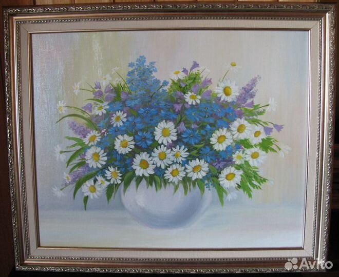 Полевой букет. 40х50см, х.м