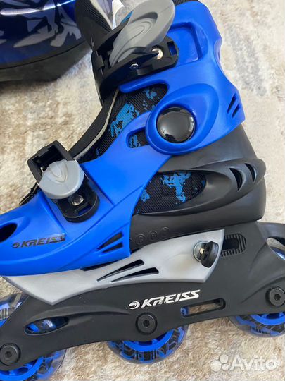 Раздвижные ролики 26-29 и шлем как новые