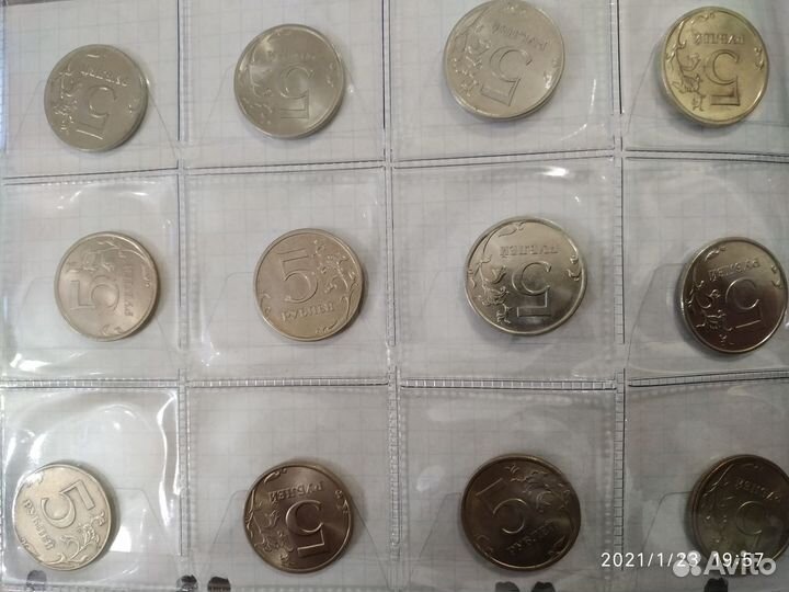 Монеты - 1,2,5,25рублёвые РФ юбилейные и погодовка