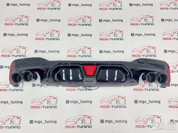 Диффузор G30 M5 CS LED стоп + насадки двойные blk