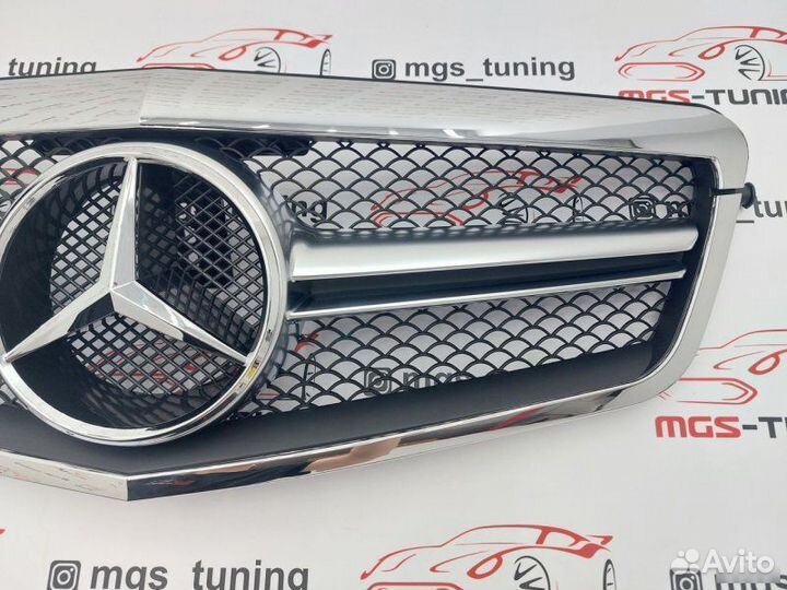 Решетка E-class W212 09-13 хром полоса и хром обод