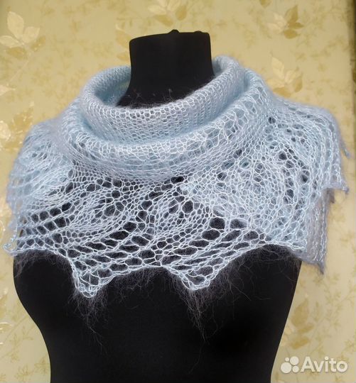 Мини шаль фишю шарф бактус