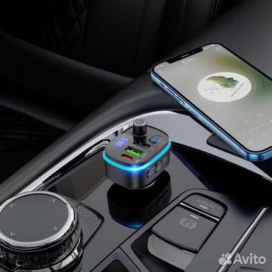 FM трансмиттер bluetooth модулятор USB QC3.0 + PD