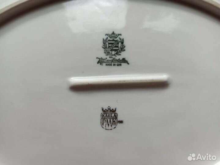 Блюдо сервировочное Weimar GDR фарфоровое