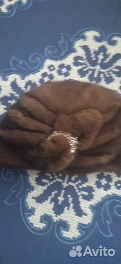 Шапка-чалма норковая