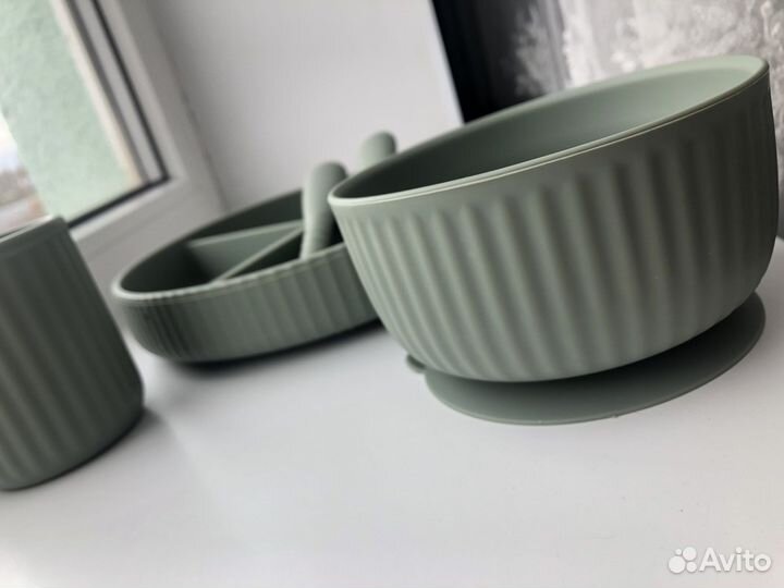 Набор детской силиконовой посуды Новый