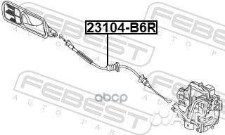 Трос дверного замка 23104-B6R Febest