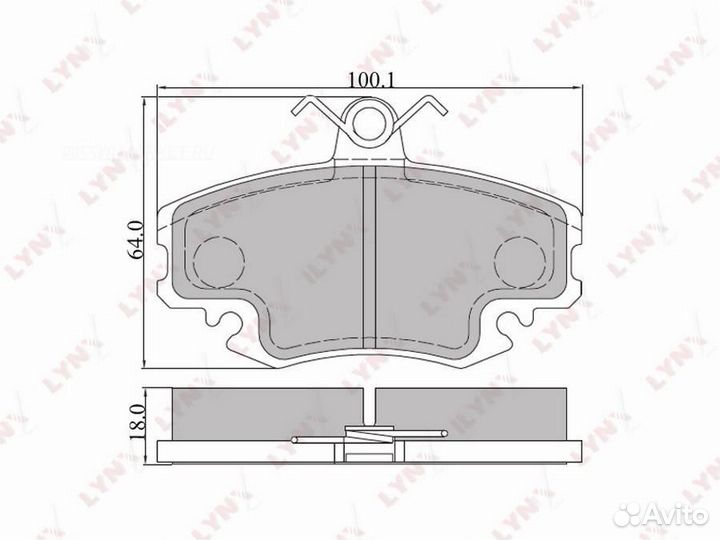 Lynxauto BD-6301 Колодки тормозные дисковые перед
