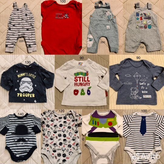 Вещи на мальчика 0-3 месяца (56-62 см)