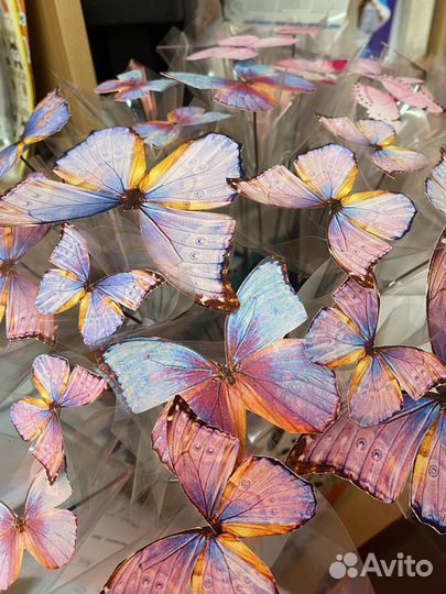 Букет с подсветкой из бабочек