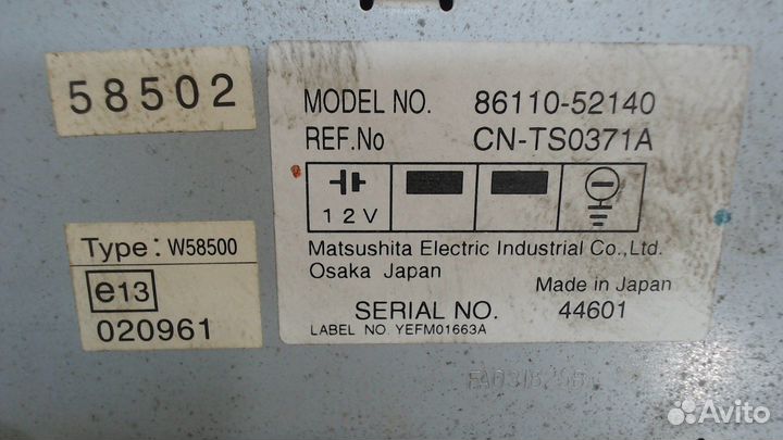 Дисплей компьютера Toyota Yaris, 2003