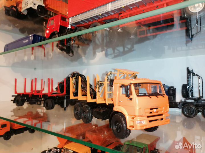 Модель камаз-43118 лесовоз с кму с прицепом