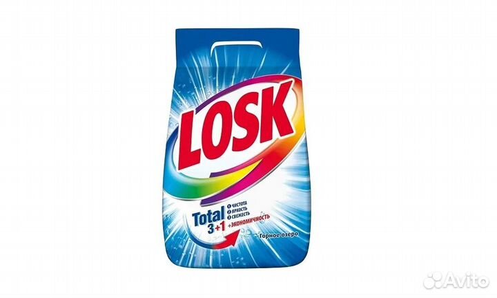 Стиральный порошок Лоск авт 2,7кг Горное озеро 1/4