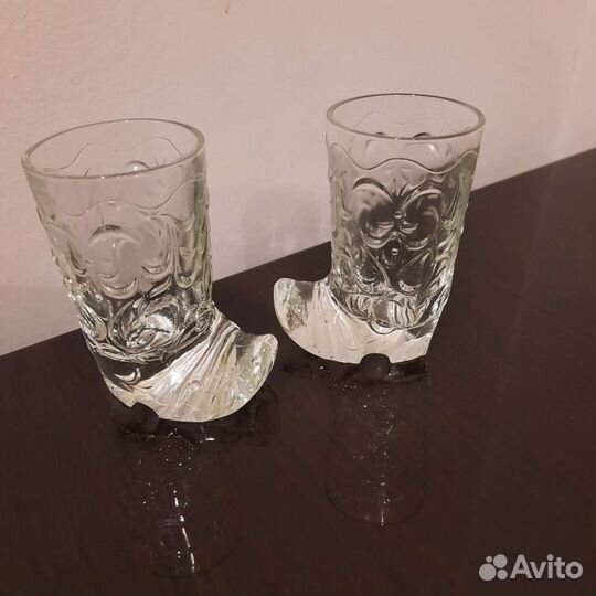 Хрустальные стопки,стопки-башмачок, ушат СССР