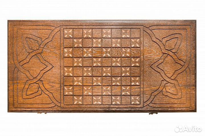 Нарды и шашки резные Загадочное сияние 61 х 70 см бук Армения 62414