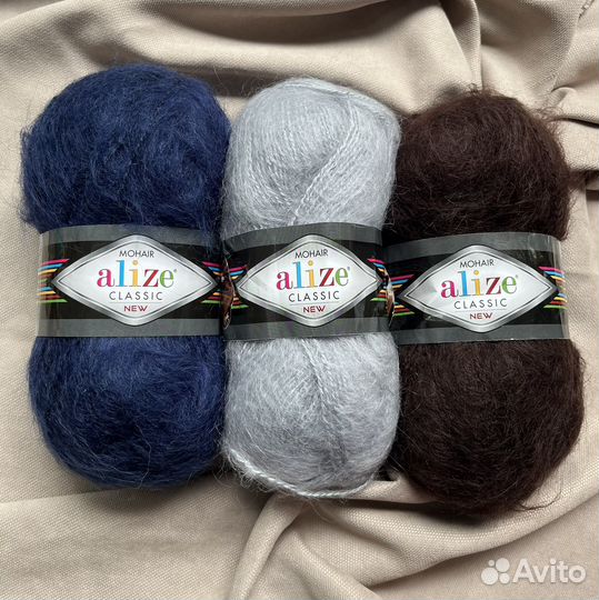 Пряжа Alize mohair classic new, YarnArt mohair