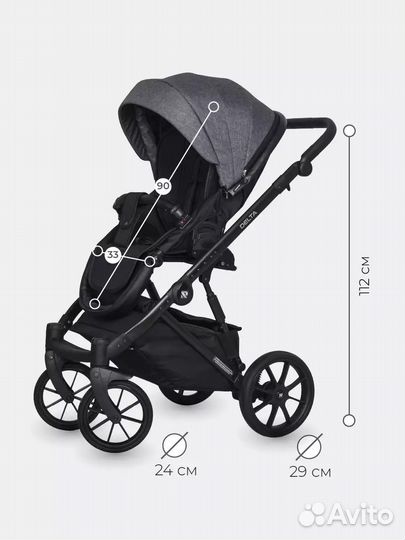 Модульная коляска 2 в 1 Riko Delta Carbon