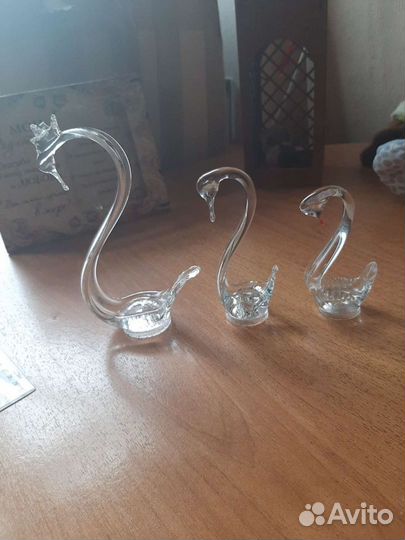 Лебедь стекло дикоративный