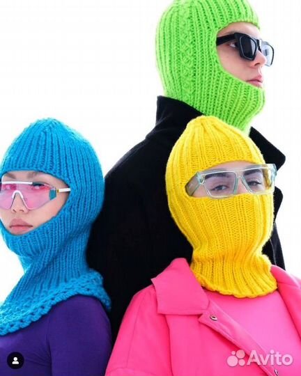 Балаклава вязаная (все размеры)