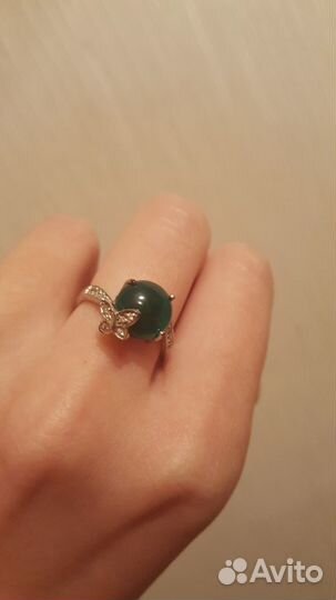 Серебряное кольцо с агатом