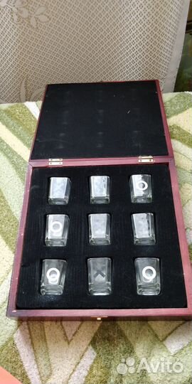 Подарочный набор рюмок крестики нолики зеркало