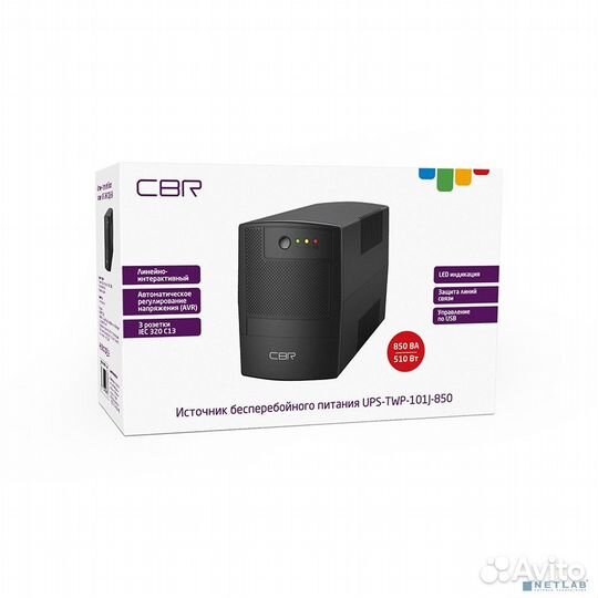 Ибп CBR UPS-TWP-101J-850 850VA/510W, IEC 320 C13 x
