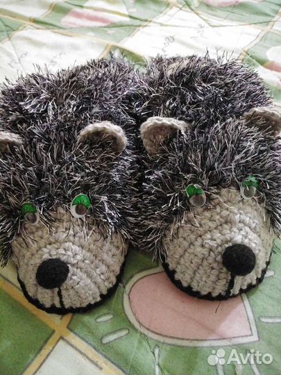 Вязаные тапочки