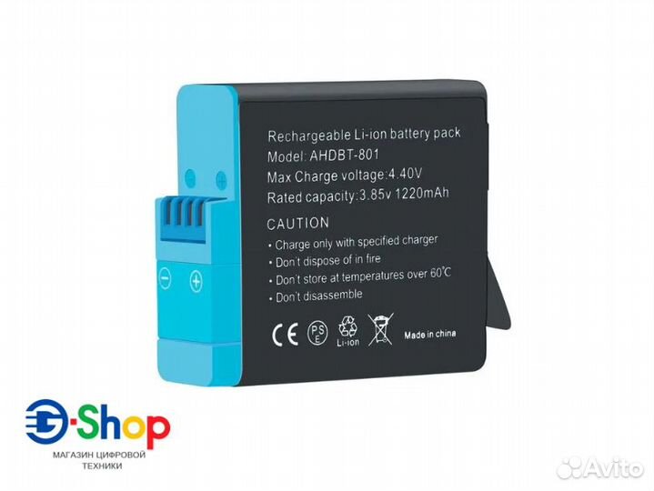 Аккумулятор на GoPro 5/6/7/8 CoolShow 1200mAh