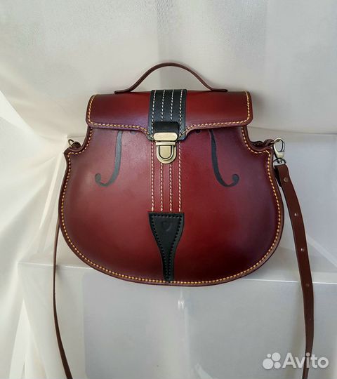 Сумка- скрипка женская натуральная кожа