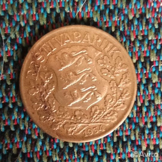 1 крона Эстония 1934