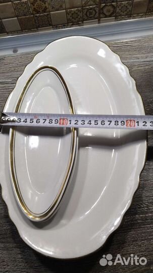 Большое блюдо и 2 селедочницы Дулево