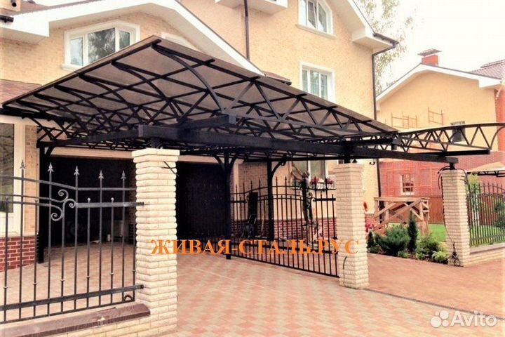 Навесы для автомобилей и козырьки из поликарбоната