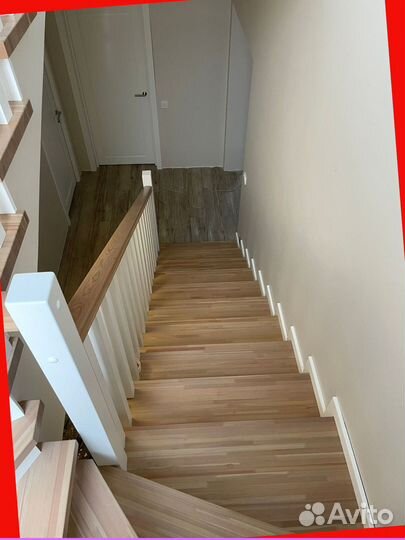 Отделка металлической лестницы деревом