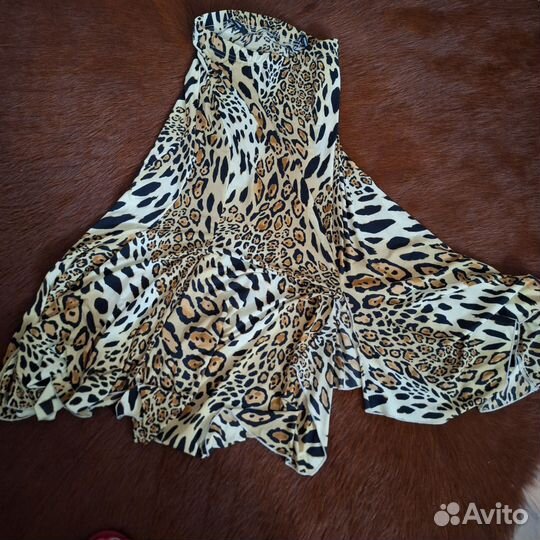 Юбка макси с леопардовым принтом