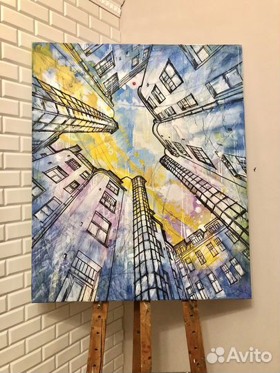 Интерьерна картина 100х110 «двор Петербурга»